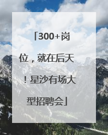 300+岗位，就在后天！星沙有场大型招聘会