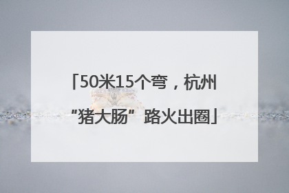 50米15个弯，杭州“猪大肠”路火出圈