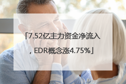7.52亿主力资金净流入，EDR概念涨4.75%