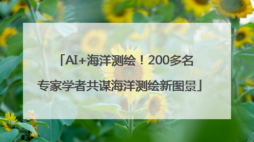 AI+海洋测绘！200多名专家学者共谋海洋测绘新图景